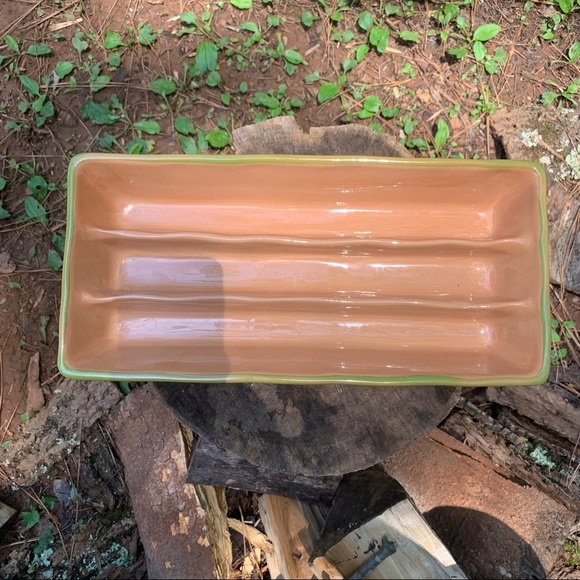 Noemi Ceramiche olive leaf rectangular plate - Picture 2 of 14